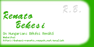 renato bekesi business card